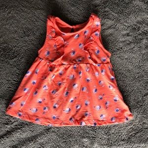 Coral floral print Cat & Jack top